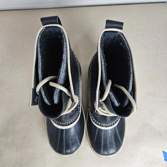 Sorel Black Fossil Boots Womens Size 7 NL1717-010 Waterproof Winter Snow Lined - Picture 8 of 10